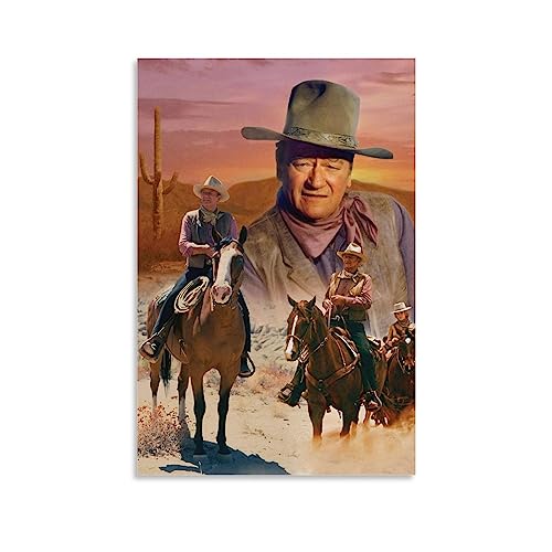 UMCHU John Wayne Movies Star Art Poster Dekorative Malerei Leinwand Wandkunst Wohnzimmer Poster Schlafzimmer Malerei,Wandkunst Bilddruck Moderne Familienzimmer Dekor 20x30inch(50x75cm) von UMCHU