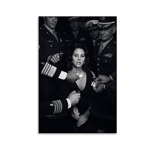 UMCHU Lana Del Rey Poster Dekorative Malerei Leinwand Wandkunst Wohnzimmer Poster Schlafzimmer Malerei,Wandkunst Bilddruck Moderne Familienzimmer Dekor 12x18inch(30x45cm) von UMCHU