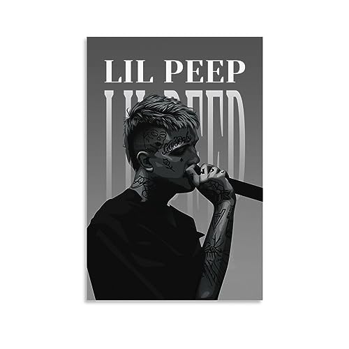 UMCHU Lil Peep Singer Poster Dekorative Malerei Leinwand Wandkunst Wohnzimmer Poster Schlafzimmer Malerei,Wandkunst Bilddruck Moderne Familienzimmer Dekor 20x30inch(50x75cm) von UMCHU