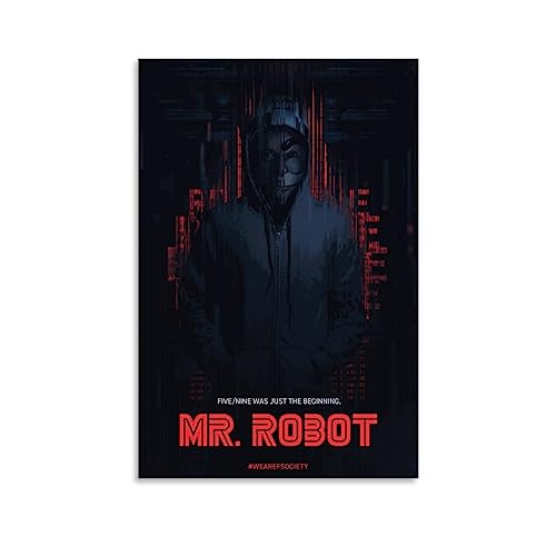 UMCHU Mr. Robot Poster Dekorative Malerei Leinwand Wandkunst Wohnzimmer Poster Schlafzimmer Malerei,Wandkunst Bilddruck Moderne Familienzimmer Dekor 24x36inch(60x90cm) von UMCHU