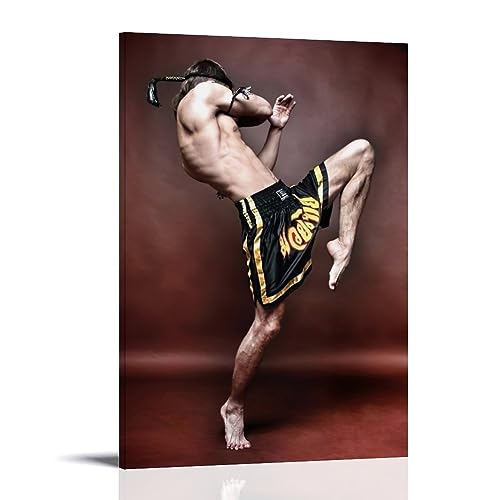 UMCHU Muay Thai Fighter Poster Dekorative Malerei Leinwand Wandkunst Wohnzimmer Poster Schlafzimmer Malerei,Wandkunst Bilddruck Moderne Familienzimmer Dekor 08x12inch(20x30cm) von UMCHU