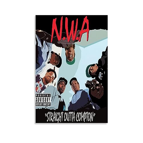 UMCHU NWA Rapper Poster Dekorative Malerei Leinwand Wandkunst Wohnzimmer Poster Schlafzimmer Malerei,Wandkunst Bilddruck Moderne Familienzimmer Dekor 24x36inch(60x90cm) von UMCHU