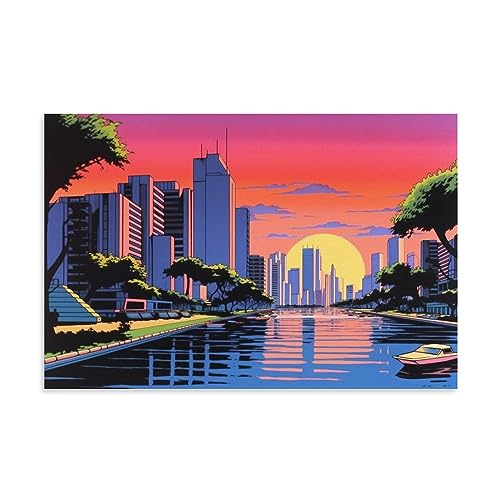 UMCHU Night Hiroshi Nagai Poster Dekorative Malerei Leinwand Wandkunst Wohnzimmer Poster Schlafzimmer Malerei,Wandkunst Bilddruck Moderne Familienzimmer Dekor 16x24inch(40x60cm) von UMCHU