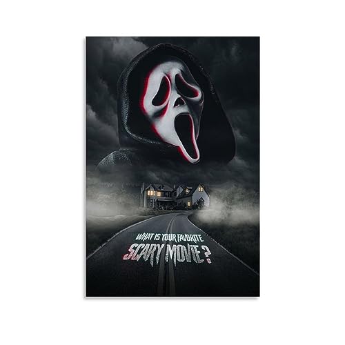 UMCHU Scream Ghostface Poster Dekorative Malerei Leinwand Wandkunst Wohnzimmer Poster Schlafzimmer Malerei,Wandkunst Bilddruck Moderne Familienzimmer Dekor 08x12inch(20x30cm) von UMCHU