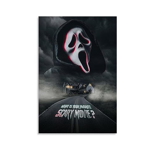 UMCHU Scream Ghostface Poster Dekorative Malerei Leinwand Wandkunst Wohnzimmer Poster Schlafzimmer Malerei,Wandkunst Bilddruck Moderne Familienzimmer Dekor 20x30inch(50x75cm) von UMCHU