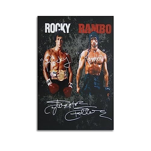 UMCHU Sylvester Stallone Rocky And Rambo Poster Dekorative Malerei Leinwand Wandkunst Wohnzimmer Poster Schlafzimmer Malerei,Wandkunst Bilddruck Moderne Familienzimmer Dekor 08x12inch(20x30cm) von UMCHU