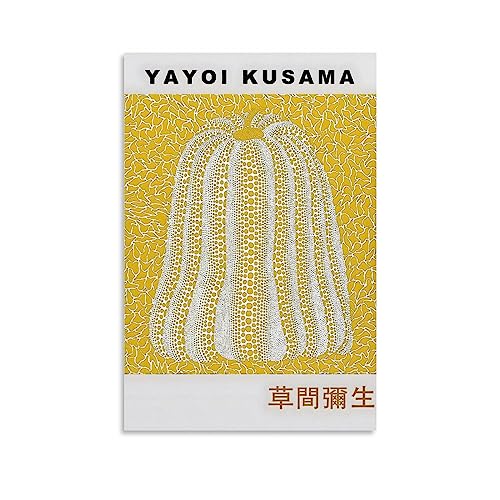 UMCHU YAYOI KUSAMA Pumpkin Yellow Poster Dekorative Malerei Leinwand Wandkunst Wohnzimmer Poster Schlafzimmer Malerei,Wandkunst Bilddruck Moderne Familienzimmer Dekor 24x36inch(60x90cm) von UMCHU