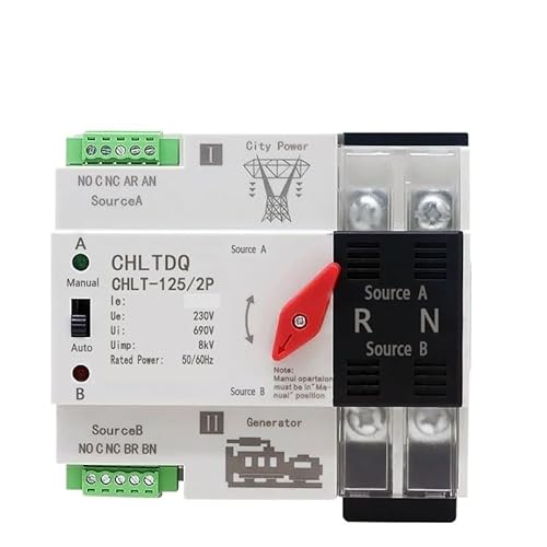 Dual Power Automatic Transfer Switch Dual Power Automatischer Transferschalter ATS Millisekunden Dauerstromschalter ATS220V(2P63A) von UMDNXNMA