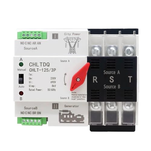 Dual Power Automatic Transfer Switch Dual Power Automatischer Transferschalter ATS Millisekunden Dauerstromschalter ATS220V(3P125A) von UMDNXNMA