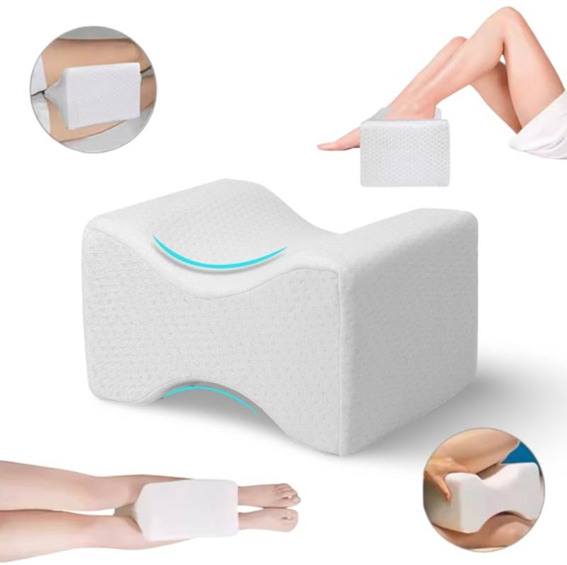 Schlafkissen Seitenschläferkissen ergonomisches Memory Knie- + Beinruhekissen, UMI, Füllung: Memory-Schaum, Bezug: Polyester, Seitenschläfer, Rückenschläfer, Schwangere, Kniekissen aus Memory-Schaum-Set, 1x Kniekissen aus hochwertigem Memory-Schaum, Entlastet Druck & fördert Schlafqualität. Passt sich natürlich an. von UMI