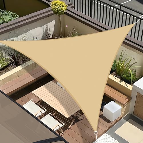UMI Sonnensegel Wasserdicht 4x4x4m Dreieckig Sonnenschutz Wetterschutz PES Polyester Segel Baldachin 95% UV Schutz mit Seilen für Garten Balkon Terrasse- Sand UMI Sonnensegel Wasserdicht 4x4x4m Dreieckig Sonnenschutz Wetterschutz PES Polyester Segel Baldachin 95% UV Schutz mit Seilen für Garten Balkon Terrasse- Sand von Amazon Brand - Umi