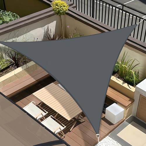 UMI Sonnensegel Wasserdicht 4x4x4m Dreieckig Sonnenschutz Wetterschutz PES Polyester Segel Baldachin 95% UV Schutz mit Seilen für Garten Balkon Terrasse- Anthrazit UMI Sonnensegel Wasserdicht 4x4x4m Dreieckig Sonnenschutz Wetterschutz PES Polyester Segel Baldachin 95% UV Schutz mit Seilen für Garten Balkon Terrasse- Anthrazit von Amazon Brand - Umi