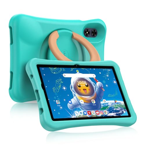 Kinder Tablet 10,1 Zoll Android 13, UMIDIGI G2 Kindertablet AB 3 Jahre 8GB(4+4) RAM+64GB ROM/1TB, Augenschutz Kinder Tablet 1280*800HD, WiFi6, 6000mAh 8MP+8MP Tablets mit EVA Etui/OTG/Type C-Green von UMIDIGI