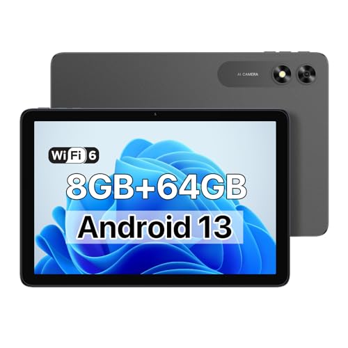 UMIDIGI G2 Tablet 10,1 Zoll, Android 13 8GB(4+4)+64GB Bis zu 1TB, Widevine L1 Zertifiziert PC, 1280 * 800HD, WiFi6 BT5.0, 6000mAh 8MP+8MP Tab mit 3,5mm Audiobuchse/OTG/Type C von UMIDIGI