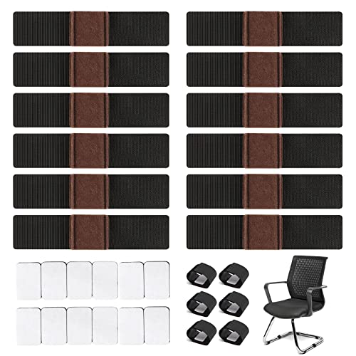 Möbel Filz Pads,30Pcs Selbstklebend Filzgleiter für stühle Freischwinger, Schwingstuhl Filzgleiter,Möbelgleiter Filz mit Klettverschluss für Seitenstühle Schwingstühlen von UMILKI