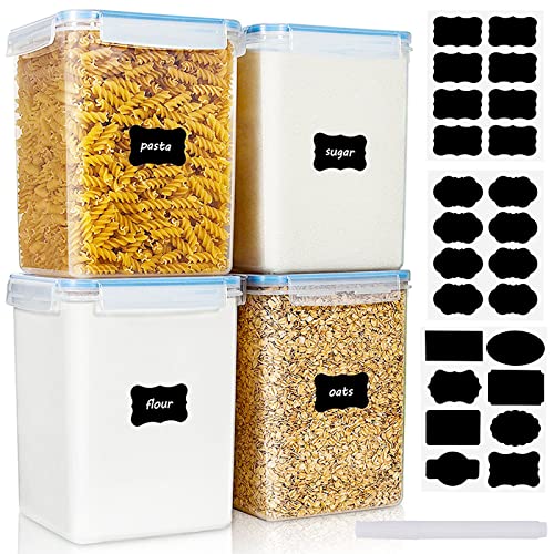 UMILKI 5.2L Vorratsdosen,4Pcs Luftdicht Vorratsdosen mit Deckel,BPA Frei Vorratsbehälter mit Kreidemarker und Etiketten,Plastik Küche Aufbewahrung für Spaghetti Müsli Mehl UMILKI 5.2L Vorratsdosen,4Pcs Luftdicht Vorratsdosen mit Deckel,BPA Frei Vorratsbehälter mit Kreidemarker und Etiketten,Plastik Küche Aufbewahrung für Spaghetti Müsli Mehl von UMILKI