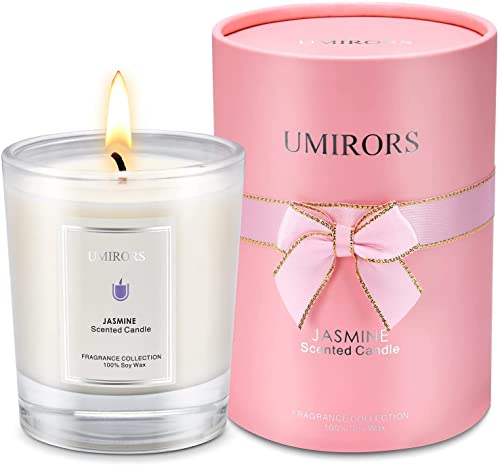 Duftkerzen Geschenkset für Frauen, Natürliches Sojawachs Aromatherapie Kerzen im Glas Set 8.1OZ Jasmin Kerzen Duft für Stressabbau und Entspannung des Körpers Rosa Duftkerzen Geschenkset für Frauen, Natürliches Sojawachs Aromatherapie Kerzen im Glas Set 8.1OZ Jasmin Kerzen Duft für Stressabbau und Entspannung des Körpers Rosa von UMIRORS