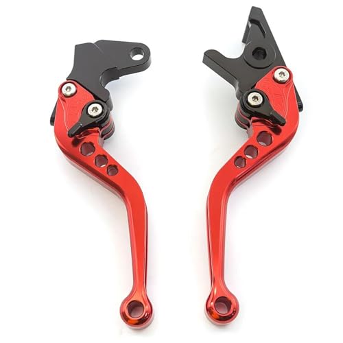 UMIXIRE Für Aprilia SX125 SX 125 2021 Motorrad Kurzer Langer Verstellbarer Bremskupplungshebel Motorradkupplung(Red 147mm) von UMIXIRE