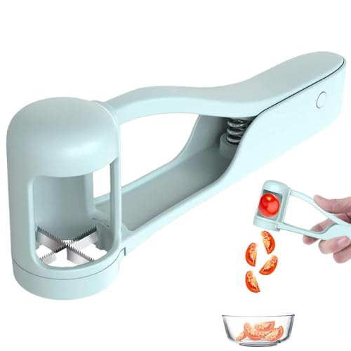 Grape Cutter, Küchenhelfer für Obst und Gemüse, Mintgrün Grape Slicer,Grape Quarter Cutter, Becherschneider Obst Schneider,Trauben Schneider,WüRfelschneider Trauben von UMLIPOT