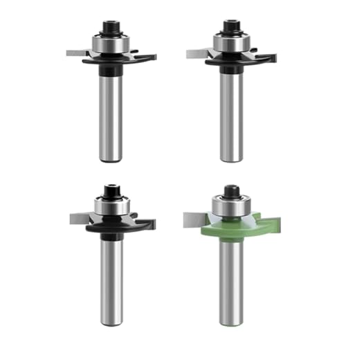Fräser für Oberfräse Scheibennutfräser Fräer für OberfräSe 8mm Schaft 4 Stück 2 Mm,3 Mm,4 Mm,5 Mm Mit Kugellagern Werkzeuge für Die Holzbearbeitung, BündigfräSer für Den Holzzuschnitt von UMLIPOT