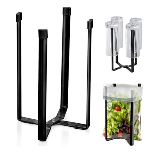UMLIPOT Flaschen Trockenständer,Bottle Drying Rack Space Saving- Metal Dish Drainer Bottle Dryer Rack Foldable for 4 Bottles,Kitchen Gadgets Practical,Portable Bottle Drying Rack Schwarzer von UMLIPOT