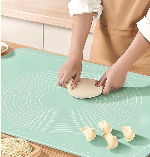 Backunterlage Zum Teig Ausrollen Silikonmatte Groß FüR Backen, Antihaft Backunterlage Rutschfest & HitzebestäNdig, Ausrollmatte FüR Teig & GebäCk,SpüLmaschinenfest,27.56*19.69 In Silikon Mit Messung von UMLIPOT