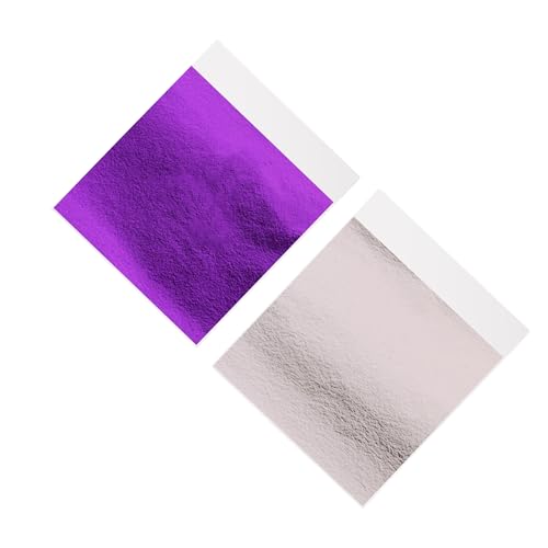 Dekoratives Blattgold, 200 Blatt lila & silber, 8,0 x 8,5 cm, für Kunst und Handwerk Dekoratives Blattgold, 200 Blatt lila & silber, 8,0 x 8,5 cm, für Kunst und Handwerk von UMOKO