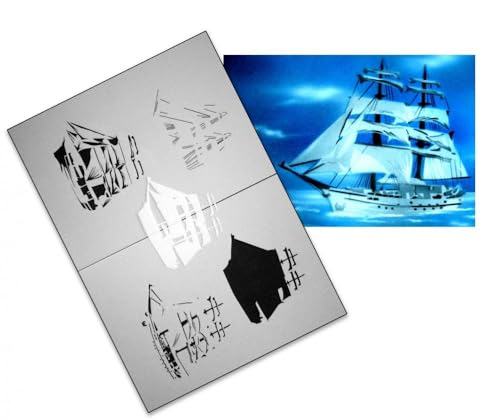 AS-043 Schiff Step by Step Airbrushschablone Größe XL AS-043 Schiff Step by Step Airbrushschablone Größe XL von UMR-Design