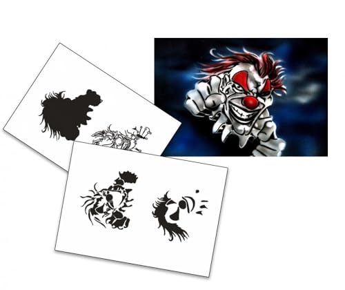 UMR-Design AS-030 Joker Step by Step Airbrushschablone Größe M von UMR-Design
