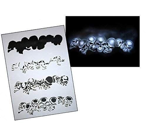 UMR-Design AS-065 Schädel reihe Airbrushschablone Step by Step Grösse S von UMR-Design