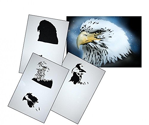 UMR-Design AS-067 Adler Airbrushschablone Step by Step Grösse M von UMR-Design