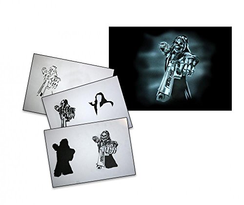 UMR-Design AS-080 Bad Ass Airbrushschablone Step by Step Grösse L von UMR-Design
