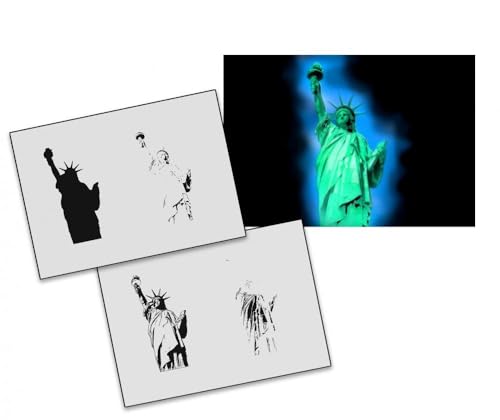 UMR-Design AS-134 Freiheitsstatue Airbrushschablone Step by Step Grösse S von UMR-Design