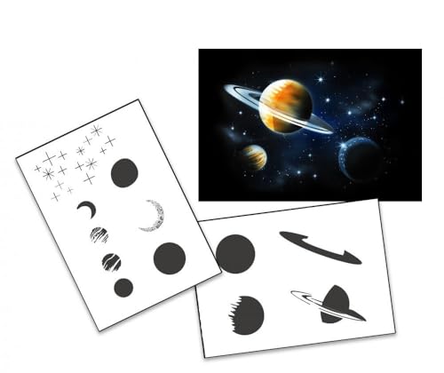 UMR-Design AS-138 Space Airbrushschablone Step by Step Grösse XL von UMR-Design