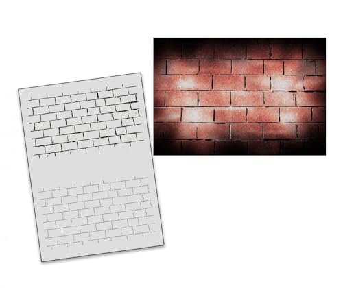 UMR-Design AS-164 Brick Wall Airbrushschablone Step by Step Grösse L von UMR-Design