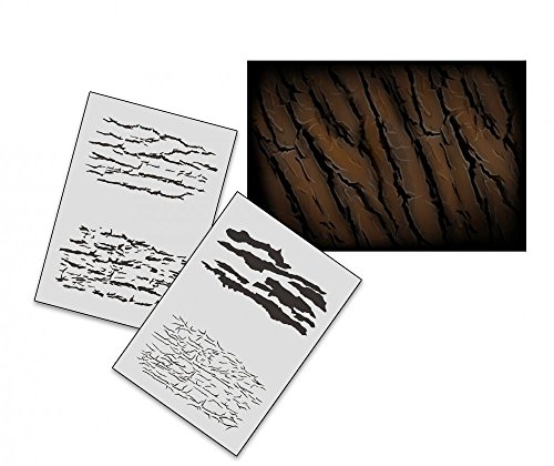 UMR-Design AS-175 bark Airbrushschablone Step by Step Grösse M von UMR-Design