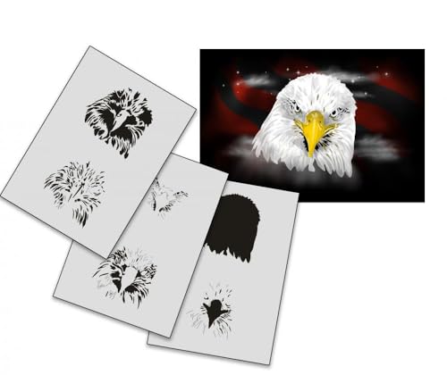 UMR-Design AS-198 Eagle Airbrushschablone Step by Step Grösse XL von UMR-Design
