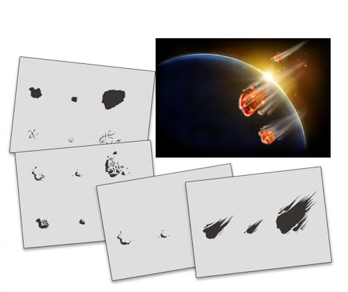 UMR-Design AS-306 Meteor Airbrushschablone Step by Step Grösse L von UMR-Design