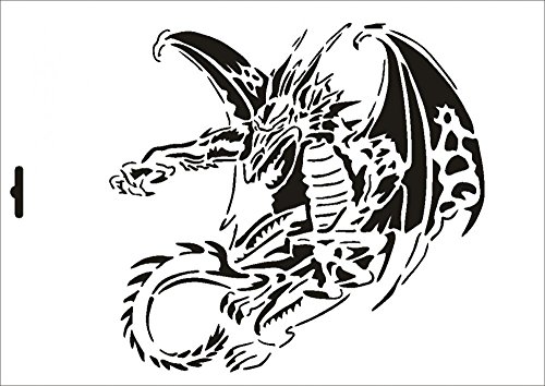 UMR-Design W-073 Dragon Wand/Textilschablone Grösse A3 von UMR-Design