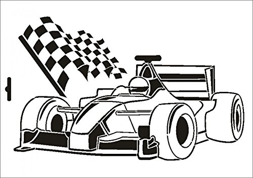 UMR-Design W-217 Formula 1 Wand/Textilschablone Grösse A4 von UMR-Design