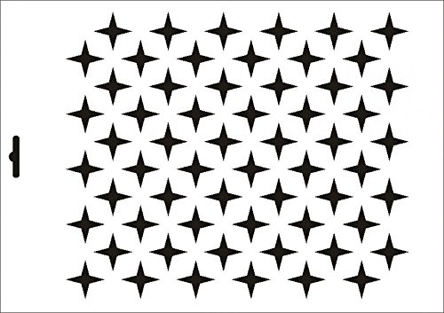 UMR-Design W-423 Stars Wand/Textilschablone Grösse A3 von UMR-Design