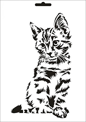 UMR-Design W-631 Cat Wand/Textilschablone Grösse A4 von UMR-Design