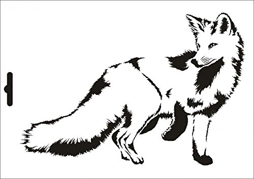 UMR-Design W-633 Fox Wand/Textilschablone Grösse A5 von UMR-Design