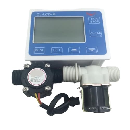 1/2" Wasserdurchflussmesser mit LCD-Anzeige + Durchflusssensor + Magnetventil, geringes Gewicht von UMXJEXU