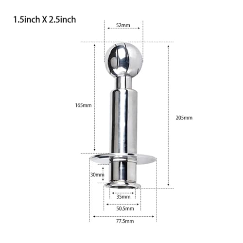 1,5" Tri-Clamp bis 2,5" Tri-Clamp Tank Rotierender CIP-Sprühball Tri Clover-kompatibler Reinigungsball, SS304 Edelstahl von UMXJEXU