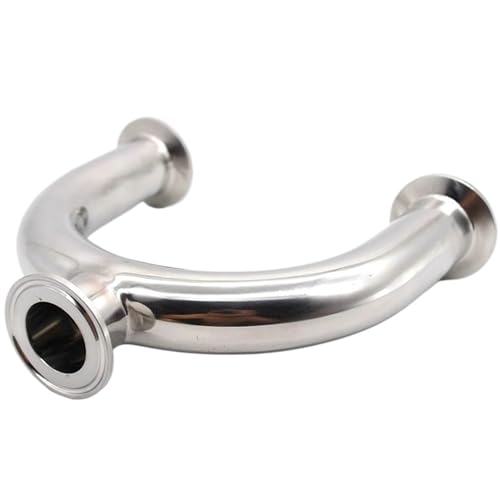 1,5 "Tri Clamp & Rohr OD 19/25/32/38mm U Förmigen Bogen 3 Weg SUS 304 Edelstahl Fitting Spliter Homebrew Bier(25mm Ferrule 50.5) von UMXJEXU