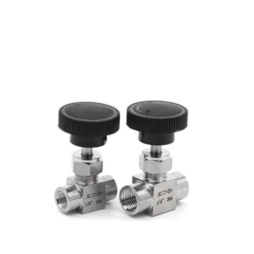 1 stück 1/8 "1/4" 3/8 "1/2" BSPT NPT Gleich Weiblich Zu Weiblich Gewinde SS304 Edelstahl Flow Control abgeschaltet Nadelventil(1/8",BSP) von UMXJEXU