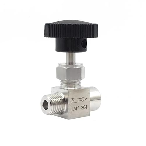 1 stück 1/8 "1/4" 3/8 "1/2" BSPT NPT Gleich Weiblichen Zu Männlichen Gewinde SS304 Edelstahl Flow Control abgeschaltet Nadelventil(1/2",BSP) von UMXJEXU