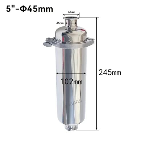 304 Grade Edelstahl Pipeline Sieb 38mm 51mm Rohr Tri Clamp 100 Mesh Bier Homebrew Fitting Ferrule 50,5mm 64mm(5inch-45mm) von UMXJEXU