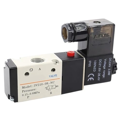 3V210-08 3V310-10 Magnetventil (3/2 Wege) Steuerventil 220V/24V(3V210-06-,NC-AC24V) von UMXJEXU